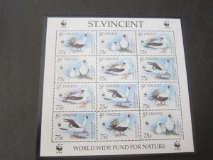 St Vincent 1995 Sc 2156 Bird set MNH