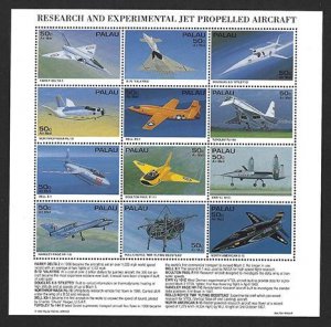 Palau - Scott 370 - miniature sheet MNH - experimental aircraft