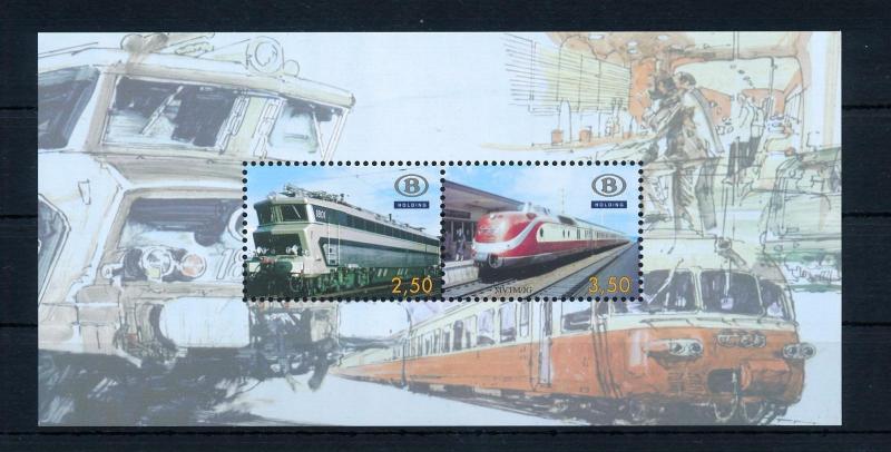 [53073] Belgium Belgien 2007 Railway Train Eisenbahn Chemin de Fer MNH Sheet