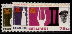 BRUNEI QEII SG144-146, 1966 WHO Headquarters set, NH MINT.