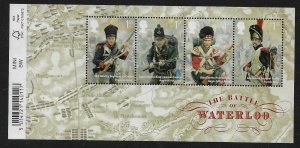 GB QEII 2015 The Battle of Waterloo Miniature Sheet with Barcode SG MS3734 U/M