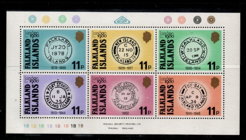 Falkland Islands Sc 304 1980 London 80 stamp Show stamp sheet mint NH