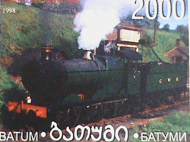 ​RUSSIA-BATUM-STAMP-1998 WORLD FAMOUS TRAINS MNH SHEET VERY FINE CONDITION