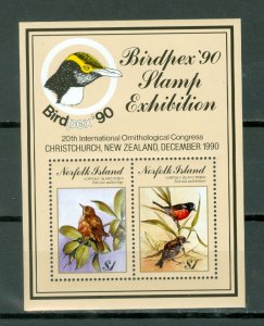 NORFOLK BIRDS #500..SOUV. SHEET...MNH...$7.00