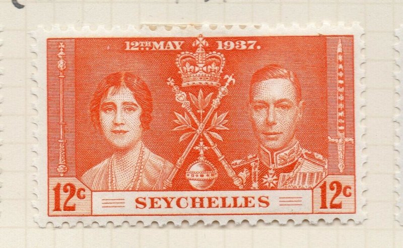 Seychelles 1937 Coronation Early Issue Fine Mint Hinged 12c. NW-99376