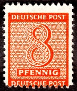 1945, Germany, 8pf, MNH, Mi 122X (perf 10¾)