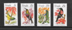 BIRDS - SOUTH AFRICA (VENDA) #40-43   MNH