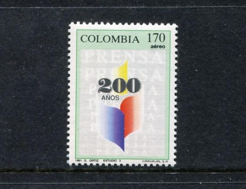 Colombia C837, MNH Newspaper Publishing 1991 x23556