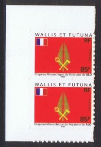 Wallis and Futuna Royal flag of the Kingdom of Sigave self adhesive pair 2006