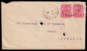 New South Wales Scott 122 Cover from O'Connell, NSW to Hobart, Tas. (1907) F M