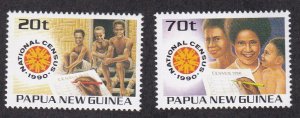 Papua New Guinea # 733-734, National Census, Mint NH, 1/2 Cat.,