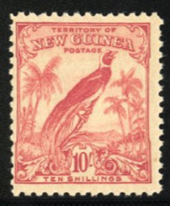 New Guinea #44 Cat$60+ (for hinged), 1932 10sh rose red, never hinged