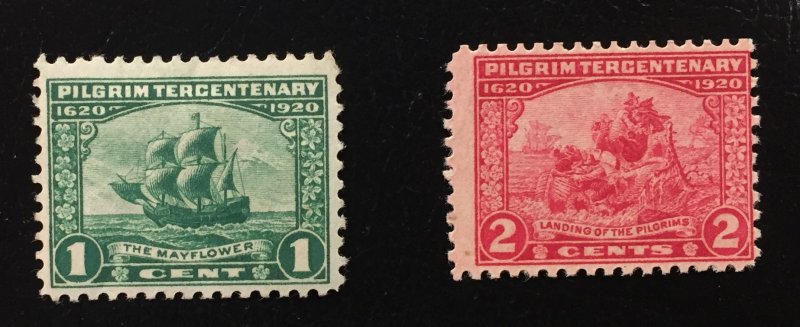 US #548,549 F/VF (MHROG) Mint w/Hinge Remnants Original Gum