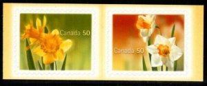 CANADA SG2336/7 2005 DAFFODILS (EX BOOKLET) MNH