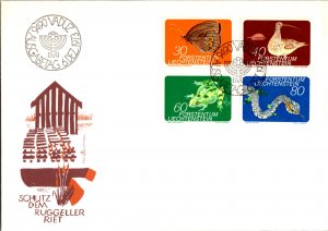 Liechtenstein, Worldwide First Day Cover, Birds, Butterflies, Reptiles