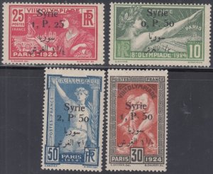 SYRIA Sc # 166-9 VLH MINT CPL 1924 FRENCH OLYMPIC SET, SURCHARGED