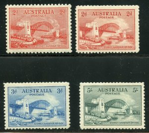 AUSTRALIA SCOTT# 130/33 SYDNEY HARBOR BRIDGE MINT HINGED--SCOTT VALUE $591.00