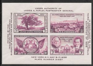 #778 MNH Souvenir Sheet