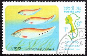 Laos 481 - Cto - 1k Knifefish (1983) (1)