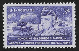 1026 3 cents General George S. Patton Stamp mint OG NH EGRADED XF 90 XXF