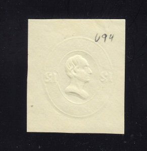 U94 Mint Cut Square, Cat $110.00