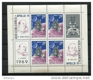 Romania 1969 Mi Block 72 MNH Space Apollo 11