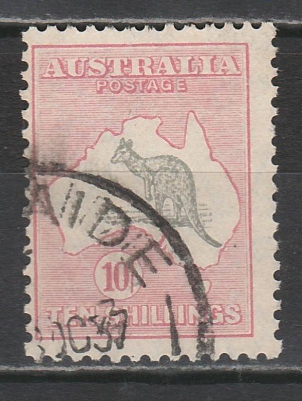 AUSTRALIA 1931 KANGAROO 10/- C OF A WMK USED