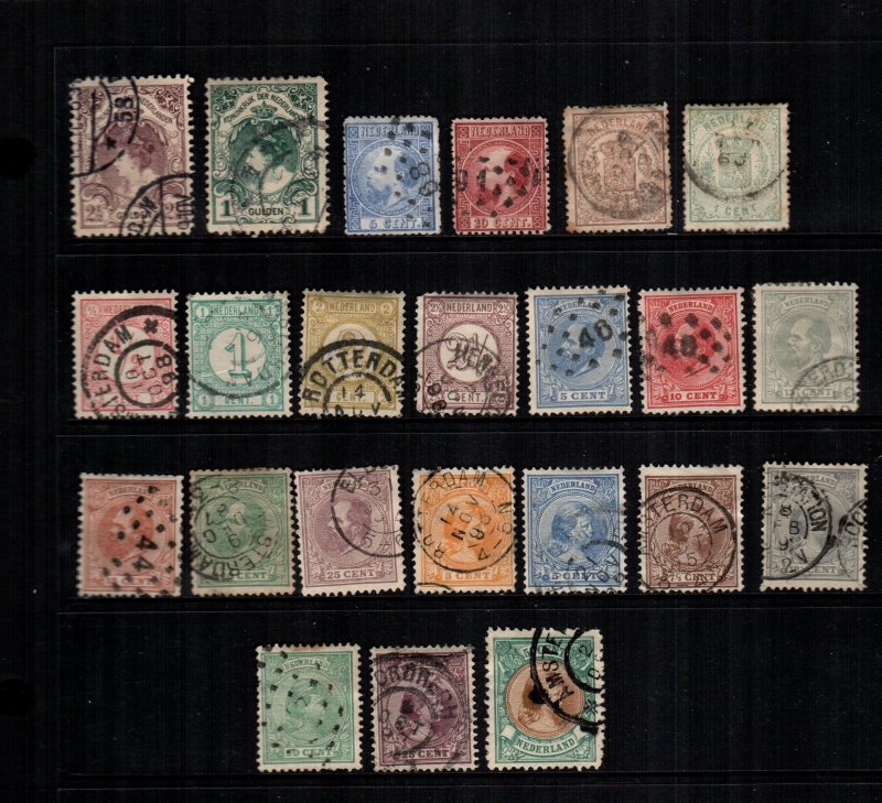 Netherlands  23  diff used and mint cat $ 70.00 lot collection