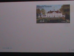 ​UNITED STATES-1998 THE MOUNT VERNON-BEAUTIFUL VIEWS-MNH- POST CARD-VERY FINE