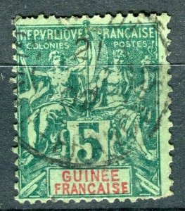 FRENCH COLONIES: GUINEE 1890s early classic Tablet Type used 5c. fair Postmark