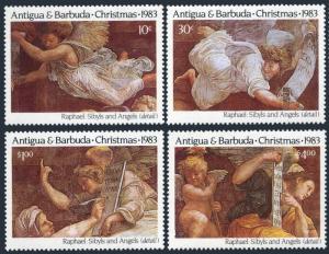 Antigua 731-734,735,MNH.Michel 742-745,Bl.73. Christmas 1983.Raphael paintings. 