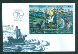 Aland. 2008 FDC. Souv. Sheet. Nordic Mythical. Princess  Signhild. Sc.# 272