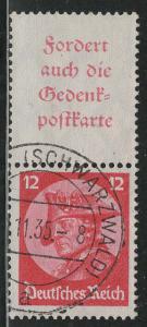 Germany Scott # 399, label A4, used, se-tenant, Mi# S102