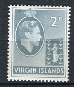 BRITISH VIRGIN ISLANDS; 1938 early GVI issue fine Mint hinged 2d. value