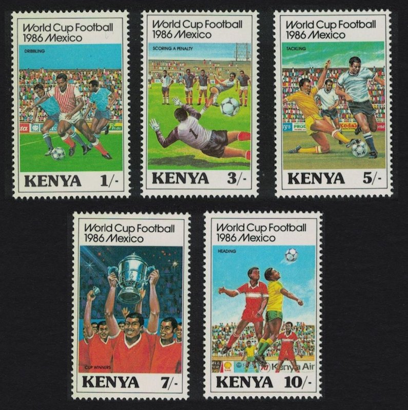 Kenya World Cup Football Championship 5v 1986 MNH SG#379-383