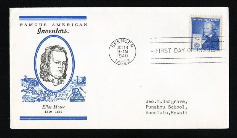 # 889 to 893 First Day Covers with Linprint cachet dated 1940