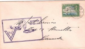BERMUDA WW2 VICTORY MAIL Cachet First Day Cover 1941 FDC Air BIRDS MA1366