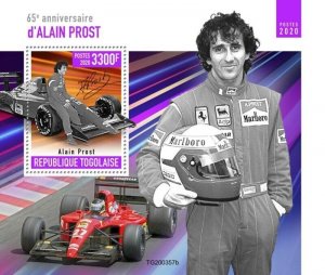 Togo - 2020 Auto Racing Driver Alain Prost - Stamp Souvenir Sheet - TG200357b