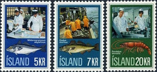 Iceland 1971 #434-6 MNH. Fish industry