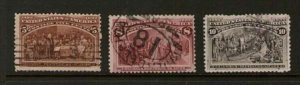 United States Stamp Sc 234,236,237 FU