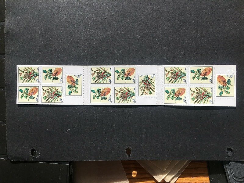 1997 Booklet of 15 32-cent Botanical Prints Self-adhesive stamps Sc# BK261