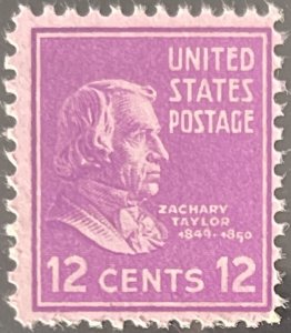 Scott #817 1938 12¢ Presidential Series Zachary Taylor MNH OG