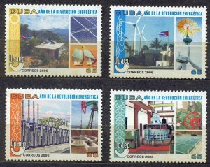CUBA Sc# 4626-4629 UPAEP postal union ENERGY CONSERV Cpl set of 4  2006 MNH