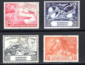 Northern Rhodesia #50-53 UPU,  VF, Used  CV $6.50    ...   4550038