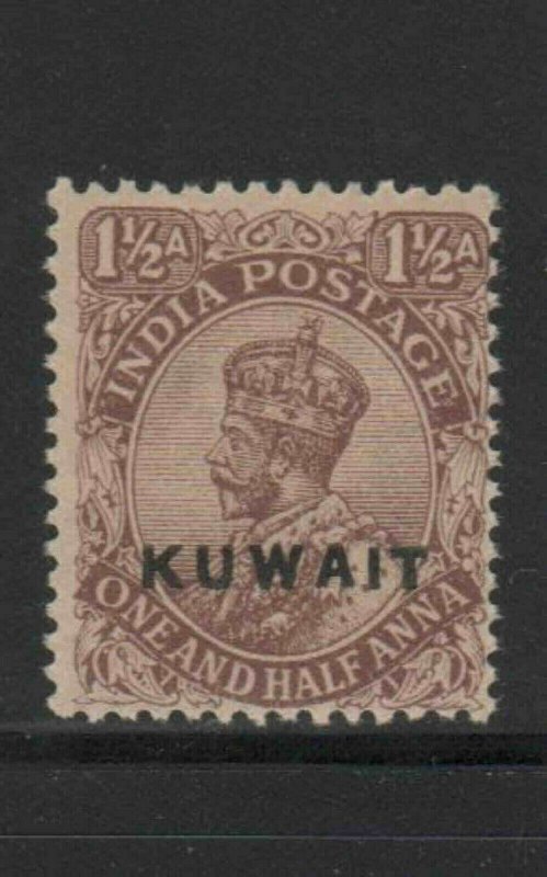 KUWAIT #3  1923  1 1/2a   KING GEORGE VI OVERPRINT  MINT  VF NH  O.G  aa