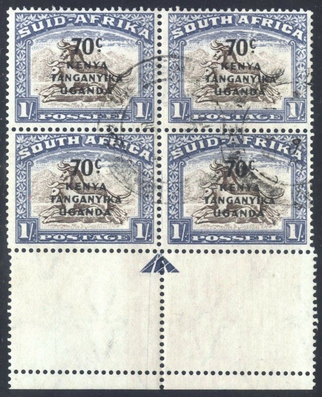 KUT 1942 70c on SA 1s Brn&Blu CRESCENT FLAW SG 154a Sc 89var VFU Cat £80($100)+