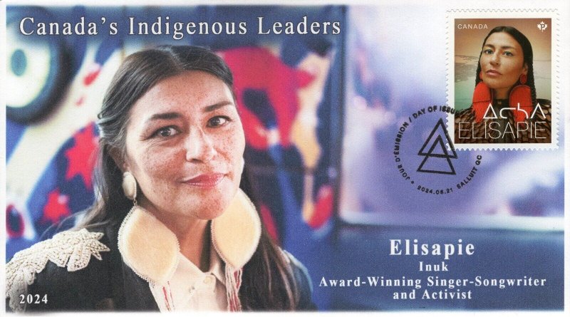 CA24-032, 2024, Indigenous Leaders, First Day of Issue, Pictorial Postmark, Elis