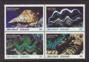 Marshall Island 113a Clams,Sea Shell,Spider MNH VF