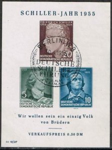 DDR 1955,Sc.#243a used, Mi.#Block 12 IX, cv. €450