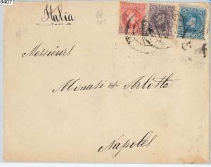 58407 -  SPAIN  - POSTAL HISTORY: 3 COLOURS on COVER to ITALY 1901 - TRICOLOR
